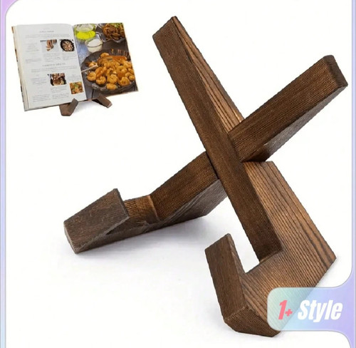 Wooden recipe book stand - wooden,
