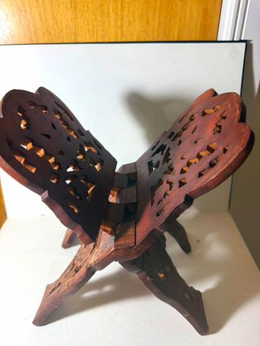 Wooden foldable book stand - book,