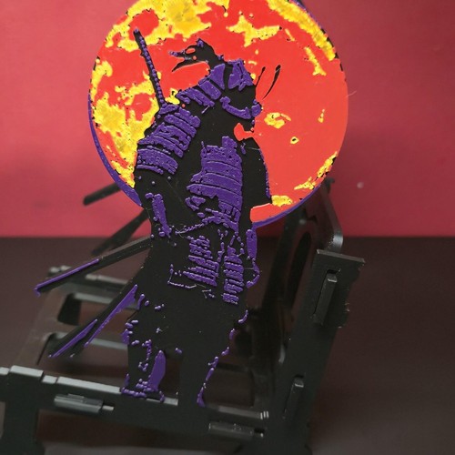 Manga stand samurai and - samurai, red