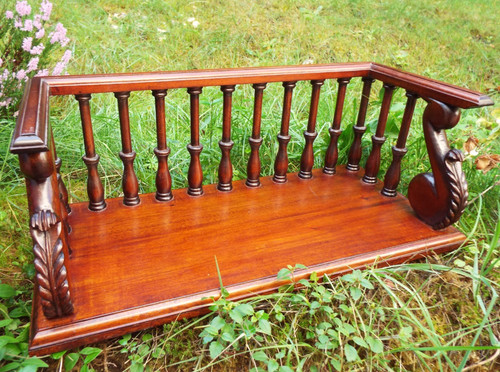 Mahogany library balustrade - mahogany,