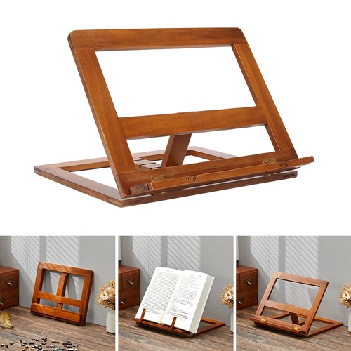 Foldable wooden book stand - book,