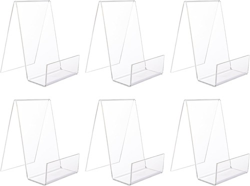 6pcs clear acrylic - book, stand