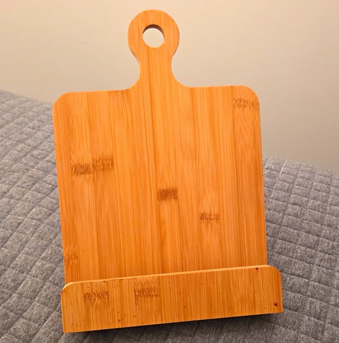 Wooden book stand cookbook - book,