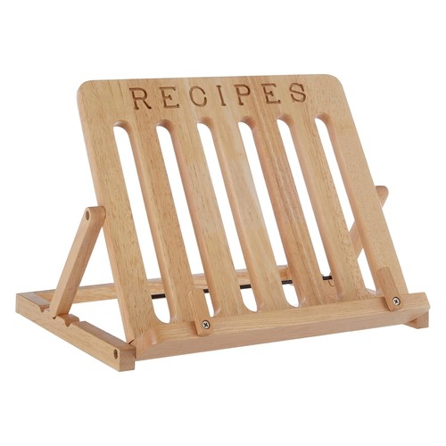 Rubberwood cookbook stand with - cookbook,