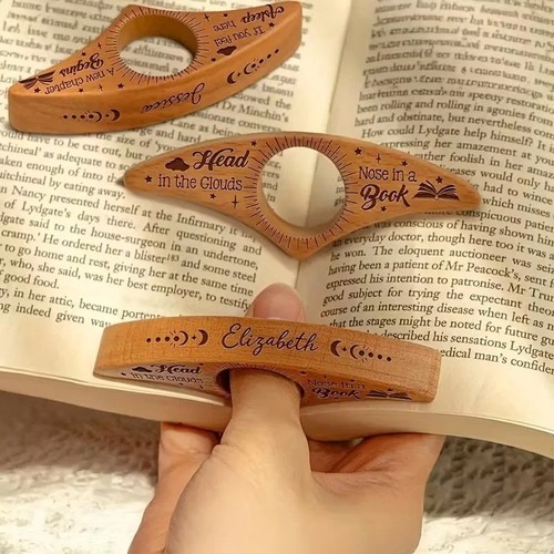 Retro wooden book - wooden, holder