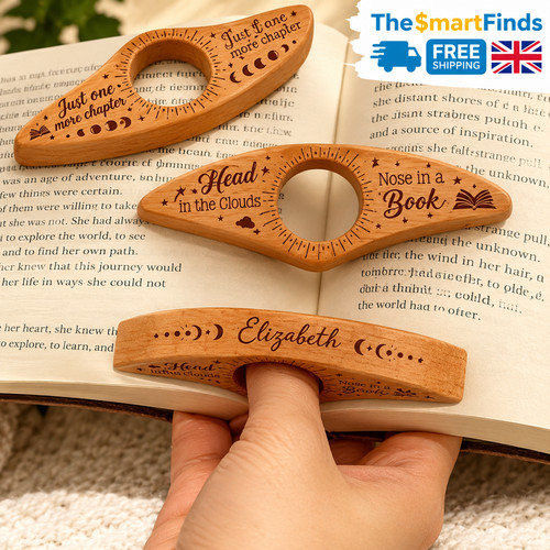 Retro wooden book page holder - retro,