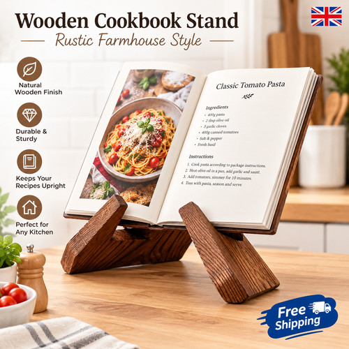 1pc handmade wooden cookbook - handmade,