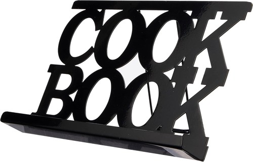 Black enamel cook book stand - cook,